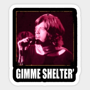 The Stones at Altamont Gimme Movie Apparel Sticker